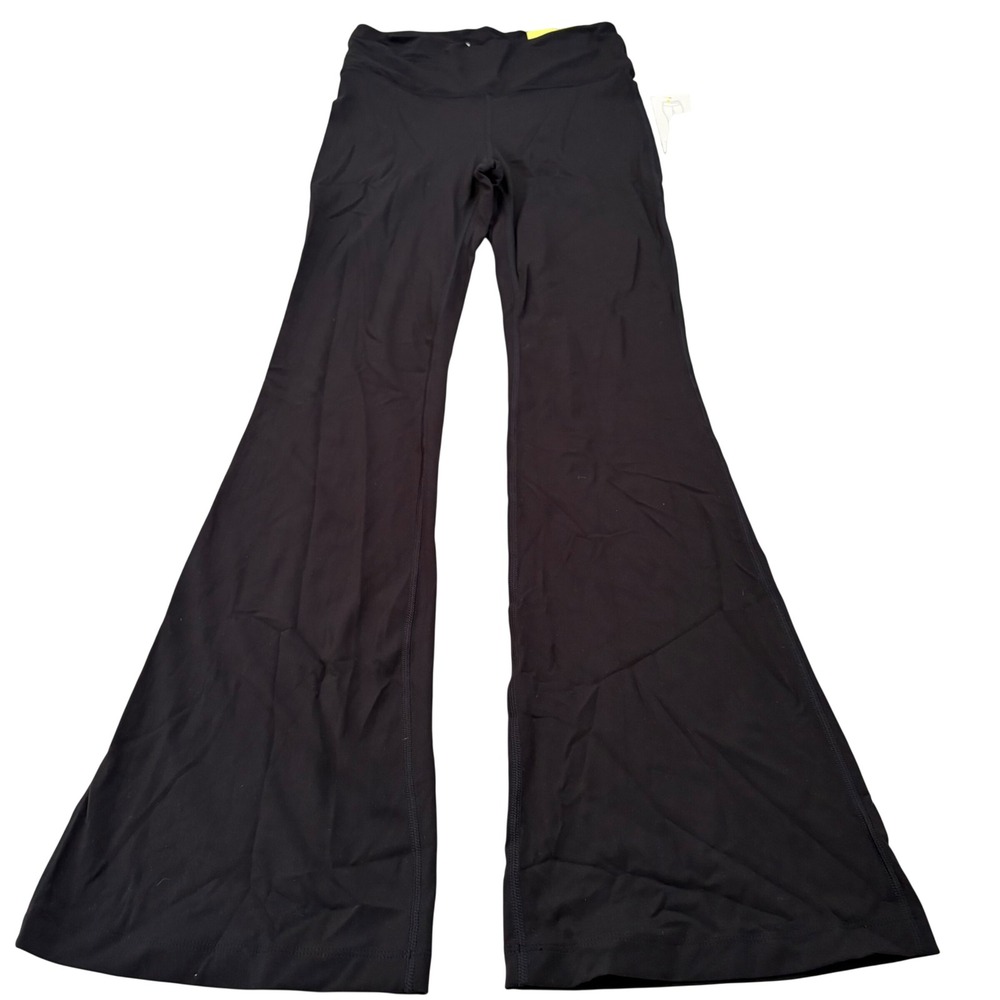 All in Motion Everyday Soft Ultra High Rise Flare Yoga Pants Black Crossover M